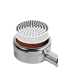 Top Shelf Reusable Espresso Puck Screen Built From Heavy Duty 304 Stainless Steel Fits 51mm 54mm And 58mm Baskets, placed in portafilter.