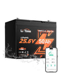24V 50Ah LiFePO4 Battery For Trolling Motors, Boats And RVs With Built In 50A BMS, Low Temp Cutoff And TVS Protection, Marine Grade Power