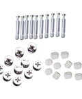 Heavy Duty Cam Lock Fittings Set for Furniture 24 Pieces White Connectors With Anti Rust Iron and Nylon Durable components