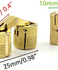 Hidden Brass Barrel Cabinet Hinges Set For Cabinets And Furniture Concealed 180 Degree Opening 6 Pack 10mm Barrels