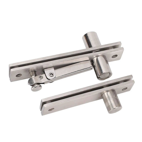 Stainless Steel Pivot Hinge 300 Lbs Load Bearing Concealed Door Hinge for Wooden and Aluminum Doors 2 Pack in brushed finish