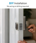 Installing Bolt Pro WiFi Smart Deadbolt Lock With Apple Home Key Matter Support on a standard wooden door without tools.