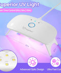 UV Resin Kit With Light 200g Crystal Clear Epoxy For Beginners Starter Kit No Fuss Fast Curing Crafting Molds Jewelry Making And DIY Decor Includes Tools And Accessories For Instant Start, featuring a white UV light with smart time control.