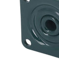 Rugged Retractable Leveling Casters With Ratchet Arm Design, Height Adjustable Plates Crushing Up To 2200 Lbs, Smooth Operator 40Mm mounting plate close-up.