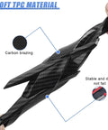 Premium Hella Sleek Side Spoiler Trims For Tesla Cybertruck 2024 Ride Durable Abs Plastic shown in black with carbon brazing detail.