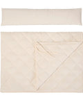 Double Hammock Pad And Pillow Set For Family Chill, Portable Polyester Hammock Cushion in Cream, quilted pad and matching pillow