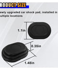 Silicone Car Door Shock Absorber Kit With Self Adhesive Bumper Protector For SUVs And Trucks, product size dimensions.