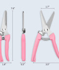 7.6 Inch Pruning Shears For Beginners That Are A Real Workhorse With High Strength Stainless Steel Sharp Rust Resistant Blades And Comfortable Grip Handles Garden Clippers For Roses And Flowering Plants Pink, dimensions shown
