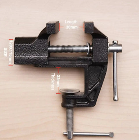 2 Inch Mini Bench Vise Beefy Heavy Duty Table Clamp With 1.20 Inch Jaw Width
