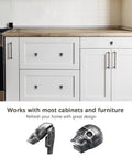 Dope Four Pack Skull Drawer Knobs Zinc Alloy Heavy Duty Hidden Handle With Screws for Decorative Drawers Antique Silver Finish in kitchen