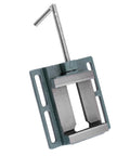 Fabater Heavy Duty 4 Inch Drill Press Vise With Cast Iron Body For Milling Machine Clamp shown from a side angle with guiding rods