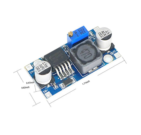 Adjustable DC to DC Buck Converter Module Pack of 10, 3.0 to 40V In, 1.5 to 35V Out, Step-Down Power Supply with LED Indicator