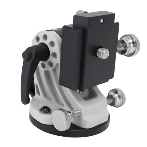 Rock Solid Adjustable Latitude Mount For Skywatcher Telescopes With Stable Outdoor Tracking in gray aluminum alloy angle settings.