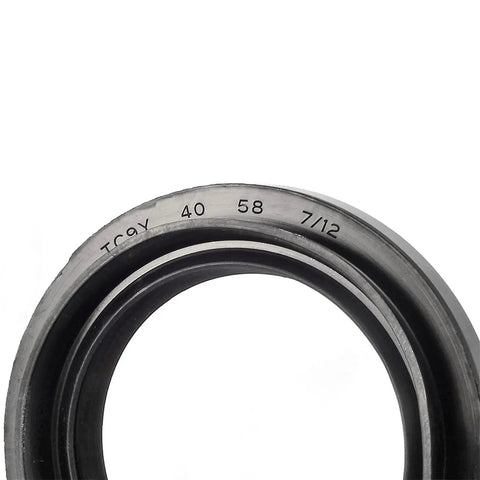 Close-up of a seal from Beefed Up Front Wheel Bearings And Seals Kit For Foreman 400 450 500 Rincon Rubicon 650 680 ATV Models 1995 To 2014 TRX Codes TRX400FW TRX450S TRX500 TRX650 TRX680