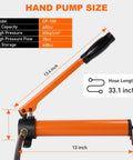 Orange Nilight 20T hydraulic porta power ram kit with manual pump and hose