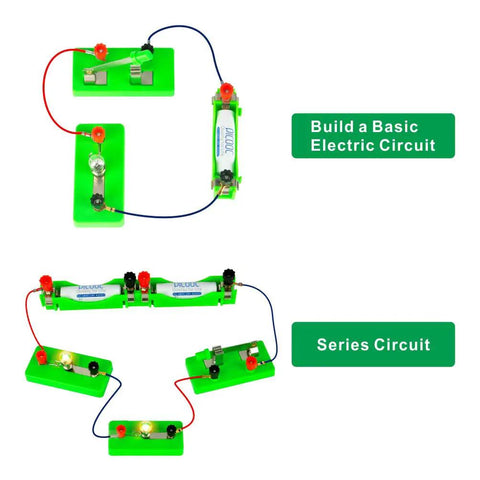 Electricity Circuit Learning Kit For Science Study Featuring Series And Parallel Circuits Kid Friendly Hands On Physics Experiments
