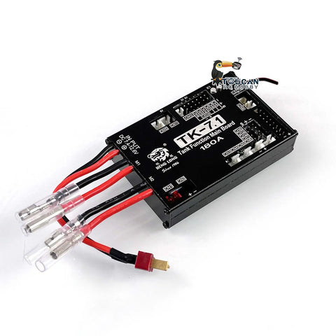 Heng Long 7.1 Multi Function Main Board for 1/16 RC Tank with wire connectors, compact module for tank upgrades and DIY builds.