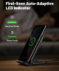 15W Fast Wireless Charger Pad With Sleep Friendly Adaptive Light For Iphone 17 16 15 14 13 12 Pro Max And Samsung Galaxy S25