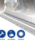 20 Inch Stainless Steel Piano Hinges 2 Pack 0.060 Thick Heavy Duty Top Shelf Hardware Pre Drilled Quick Install for doors and drawers