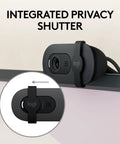 Close-up of the Straight Up Full HD 1080P Business Webcam With Intelligent Auto Light Tuning showing integrated privacy shutter.