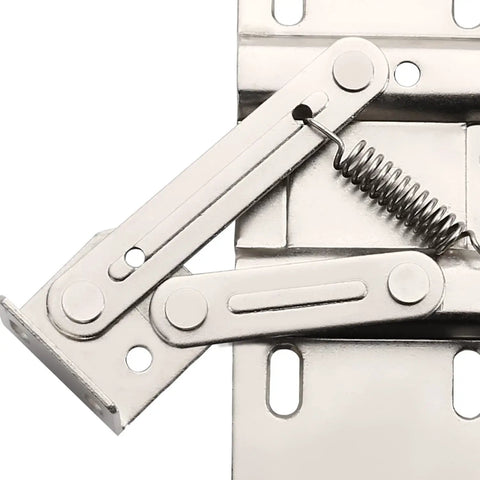 Nickel-plated 2 Pack Tip Out Tray Hinges for kitchen sink and bathroom cabinets, scissor hinge design, heavy-duty, corrosion resistant.