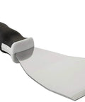 Soft Grip Bent Scraper With Pole Socket For High Reach Scraping 3 Inch Chisel Edge Blade Heavy Duty Beefy Pro Grade Scraper Built For Walls And Floors Knuckle Safe And Versatile For Tough Jobs, front view