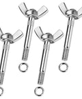 4 Pcs Galvanized Drywall Stilt Wing Bolts Replacement Kit With Washers Pro Grade Heavy Duty Fasteners For Construction Painting And Drywall Stilt Repairs And Maintenance, 4 bolts and washers