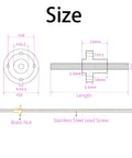 Technical diagram of T8 Lead Screw For 3D Printer Z Axis With Stainless Steel Rod And Brass Nut 8mm Lead 200mm Length 2 Pack