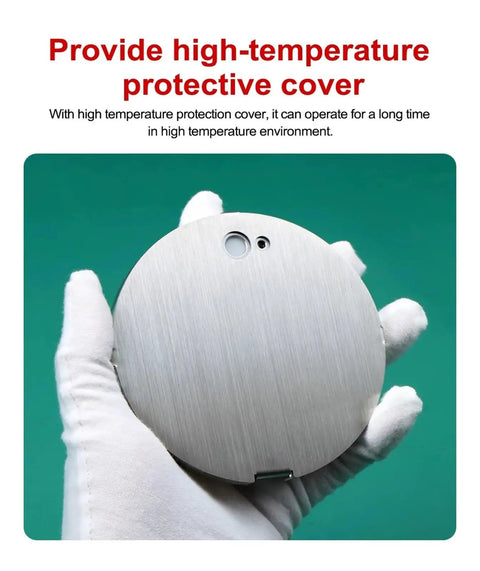 Ultra Slim UV Radiometer For UV LED Light Sources That Measures UV Intensity Energy And Temperature At The Same Time UVA Range 340 420nm Compact Portable Light Meter For Tight Spaces And Photography, silver round cover