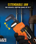14 Inch Cast Iron Pipe Wrench Heavy Duty Adjustable Plumbing Wrench With I Beam Handle Extending Jaw Up To Two Inches For A Strong