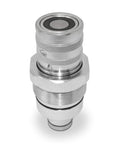 Kubota V1311-77150 Replacement Hydraulic Female Flat Face Quick Coupler, ISO 16028, Brass, Top View