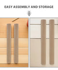 10 Pack Kraft Paperboard Poster Tubes With Plastic Caps, 50mm Inner Diameter And 40cm Length shown on wood and white backgrounds