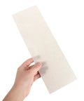 Pro Grade Mica Insulating Sheets 13x4 Inch Heat Blower Spare Parts 15 Pack High Temp Insulator Paper For Hot Air Tube DIY Easy Install Boosts Heating Efficiency And Cuts Heat Loss, beige sheet held by hand