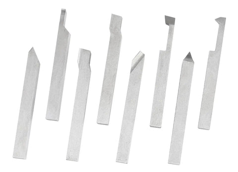 8 Piece Five Sixteenth Inch HSS Tool Bit Set Pre Ground For Turning And Facing Work Includes 80 Degree And 60 Degree Left And Right Hand Lathe Tools Pro Grade For Machinists And DIY Hobbyists Ready To Use