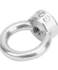 Beefed Up Heavy Duty Lifting Eye Nut Set M6 Stainless Steel 304 Eye Bolts With Full Threads For Cable Rope Hoisting And Lifting Applications 10 Pieces Industrial Hardware Kit, close-up