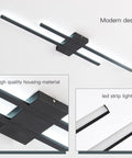 Modern LED Wall Light Two Light Wall Sconce For Bedside Hallway And Stairwell, 35 Inch Rectangular Wall Mount Lamp, 20W 6000K Cool White Glow