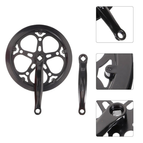 52T 170mm Crank Arm for Single Speed Road Bike Fixie Replacement Crankset with Durable Iron Chainring, product details.