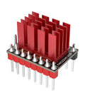 Next Level TMC2240 Stepper Motor Driver With Cooling Heatsink Badass Silent 36V 2.1A Dual Pack showing red heatsink and pins.