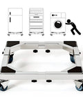 Heavy Duty All Stainless Steel Mobile Fridge Stand Base With Wheels For Washer Refrigerator And Dryer Adjustable Furniture Dolly