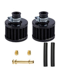 2 Pcs 12Mm Air Filter Kit With Main Jets Breather And Cold Air Intake Turbo Vent Cleaner For 212Cc GX160 GX200 Engines