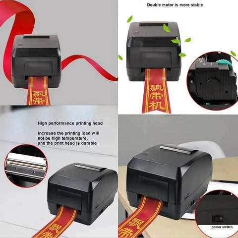 Heavy Duty Thermal Transfer Ribbon Printer With 104 Mm Wide Format Plug And Play Usb Port For Rip Through Label Work and Smooth High Volume Batch Printing Straight On Your Desk