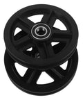 Heavy Duty Barn Door Roller Wheel Set Featuring Smooth Steel Casters For Sliding Gates And Windows High Load Rigid Track Hardware with black wheels