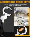 Universal Adjustable Double End Wrench For Quick Home Repairs, shown adjusting a bathroom sink pipe fitting and 80mm opening
