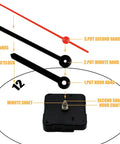 Clock Mechanism Replacement 13mm Shaft Quartz Movement for DIY Wall Clocks, hands positioning and assembly image