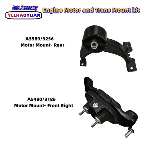4 Piece Engine Motor Mount Set For 2011-2017 Grand Caravan 3.6L Chrysler Town And Country Ram CV VW Routan Replacement 5273883AD 4880492AA Rear Front Right Mounts