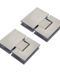 Heavy Duty 180 Degree Shower Door Hinges For 8 To 12 mm Glass, Tough As Nails Stainless Steel Bathroom Clamps set.