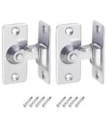 Two Pack 90 Degree Sliding Barn Door Privacy Lock with Right Angle Latch Cam Lock Stainless Steel Space Saving Door Clasp