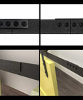 Sliding Barn Door Hardware Connecting Adaptor Set Of 2 3.15 Inch Metal Joining Plate Repair Fastener Carbon Steel Matte Black