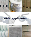 Heavy Duty Electric Strapping Machine Handheld Semi Auto Banding Tool For 1/2 To 5/8 In PP PET Plastic Straps in use with stacked pallets.