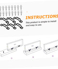 50 Pack Tough As Nails Manganese Steel Furniture Connectors Lock Down Cabinets And Wardrobes With Invisible Hardware assembly guide with hardware and instructions.